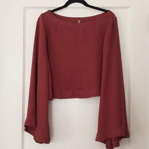Free People Bell Sleeve Top